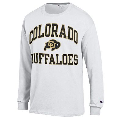 Men's Champion  White Colorado Buffaloes High Motor Long Sleeve T-Shirt