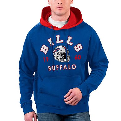 Men's G-III Sports by Carl Banks Royal Buffalo Bills Colorblock Pullover Hoodie