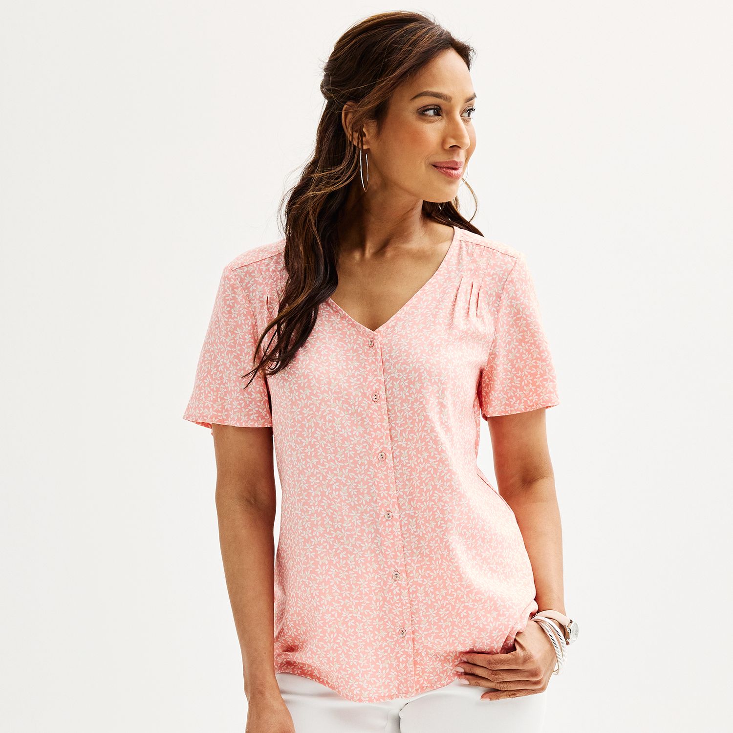 Chemise Femme Croft & Barrow Olive - Manches Longues, Taille S, Très Bon état Occasion