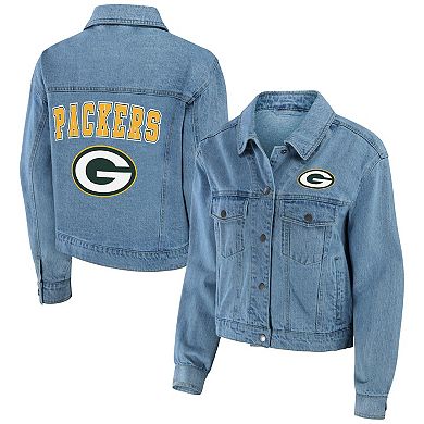 Women's WEAR by Erin Andrews Green Bay Packers Full-Snap Denim Jacket