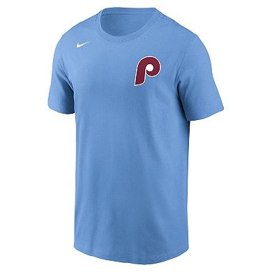 Men's Nike Bryson Stott Light Blue Philadelphia Phillies Player Name & Number T-Shirt