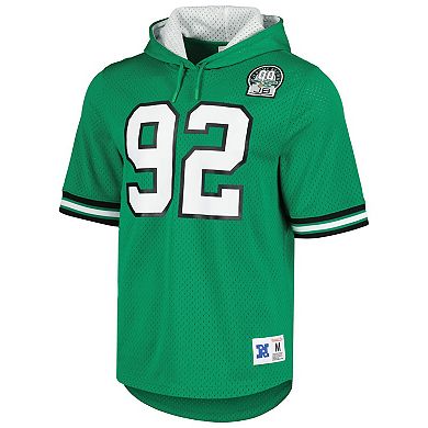 Men's Mitchell & Ness Reggie White Kelly Green Philadelphia Eagles Retired Player Name & Number Mesh Hoodie T-Shirt