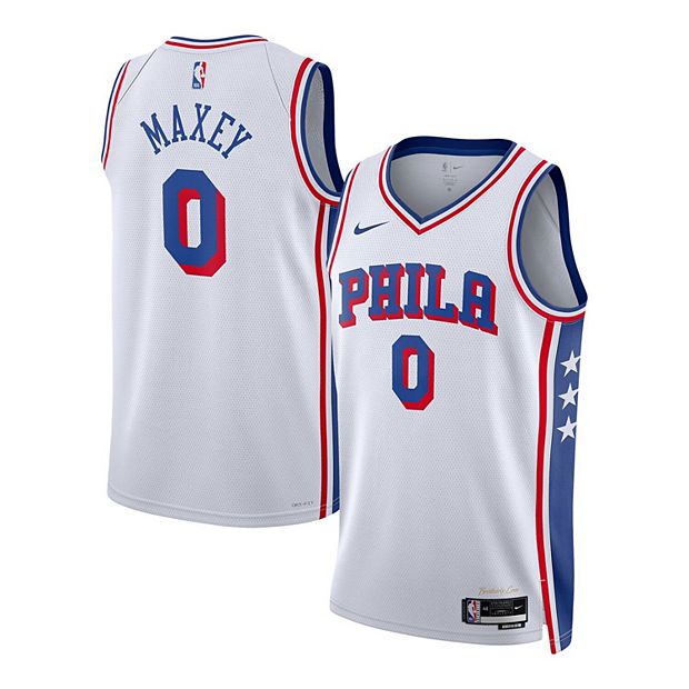 Unisex Nike Tyrese Maxey White Philadelphia 76ers Swingman Jersey Association Edition