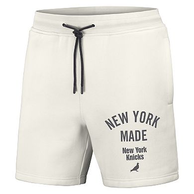 Men's NBA x Staple Cream New York Knicks Heavyweight Fleece Shorts