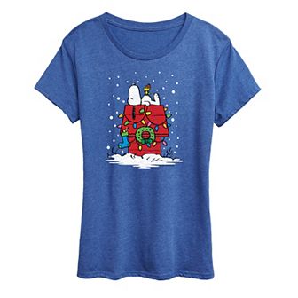 Women's Peanuts Snoopy & Woodstock Lit Up Graphic Tee