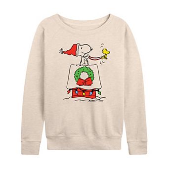 Women's Peanuts Snoopy Snow French Terry Long Sleeve Tee