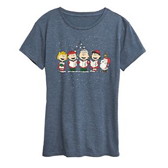 Women's Peanuts Christmas Singing Graphic Tee