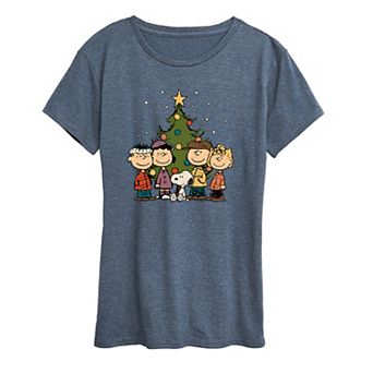 Women's Peanuts Christmas Group Graphic Tee