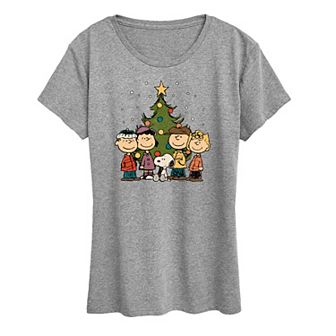 Women's Peanuts Christmas Group Graphic Tee