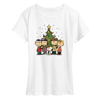 Women's Peanuts Christmas Group Graphic Tee