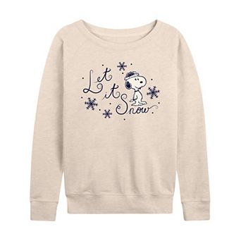 Women's Peanuts Snoopy Let It Snow French Terry Long Sleeve Tee