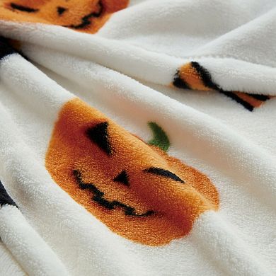 Kate Aurora Halloween Witches Pumpkins & Bats Ultra Soft & Plush Oversized Accent Throw Blanket