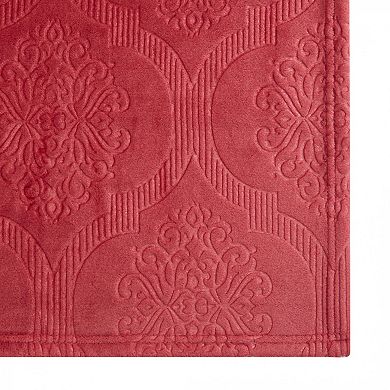 Kate Aurora Ultra Soft and Plush Ogee Damask Fleece Throw Blanket Covers - 50 In. W X 60 In. L