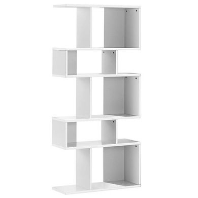 Hivvago 5 Cubes Ladder Shelf Corner Bookshelf Display Rack Bookcase
