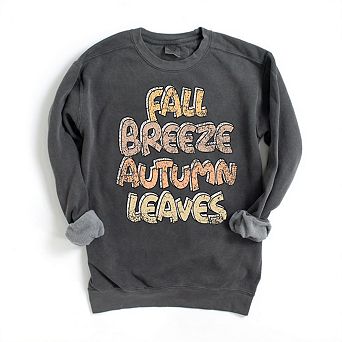 Fall Breeze Autumn Leaves Garment Dyed Sweatshirt