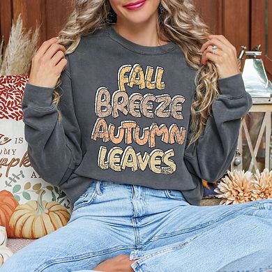Fall Breeze Autumn Leaves Garment Dyed Sweatshirt