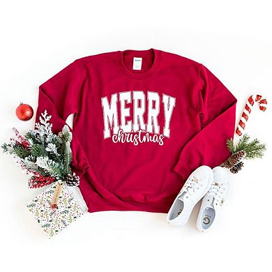 Merry Christmas Cursive Bold Sweatshirt