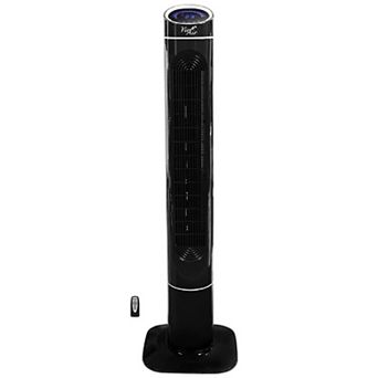 Vie Air 50 Inch Luxury Digital 3 Speed High Velocity Tower Fan with Fresh Air Ionizer and Remote Control