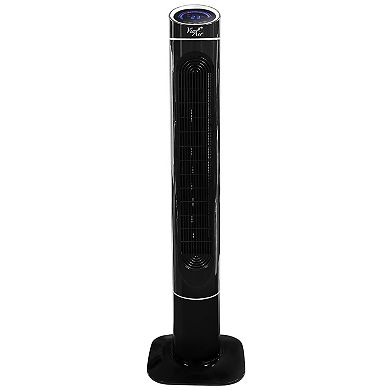 Vie Air 50 Inch Luxury Digital 3 Speed High Velocity Tower Fan with Fresh Air Ionizer and Remote Control