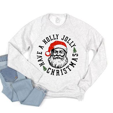 Holly Jolly Santa Bella Canvas Sweatshirt