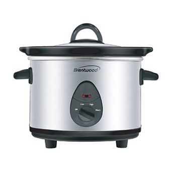 Brentwood 1.5-qt Slow Cooker in Stainless Steel with 3 Settings