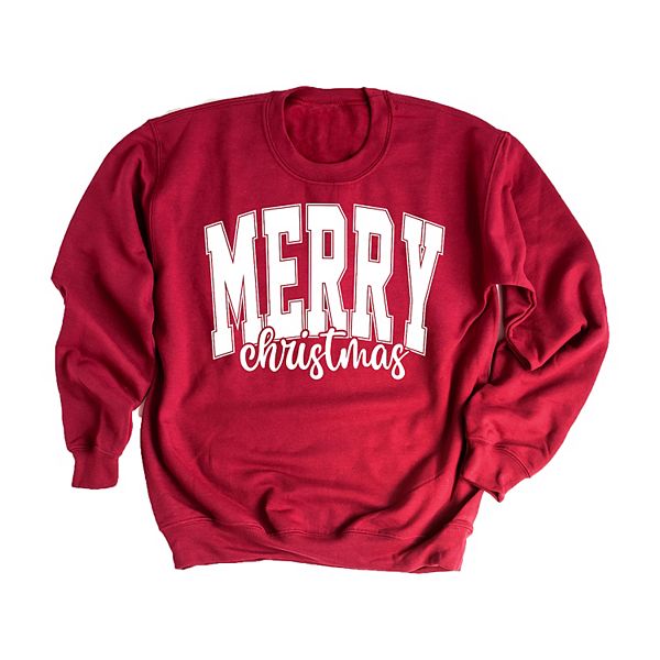 Merry Christmas Cursive Bold Sweatshirt