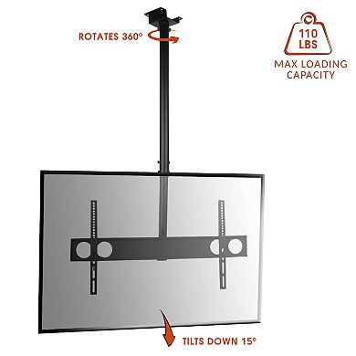 Megamounts Heavy Duty Tilting Ceiling Television Mount for 37" - 70" Lcd, LED and Plasma Televisions