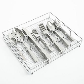 Gibson Home Prato 65 pc Flatware Set with Wire Caddy