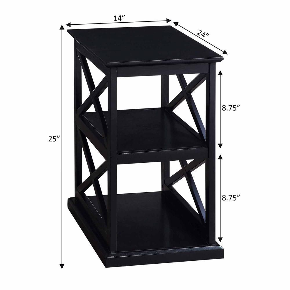 Diagram with dimensions of Coventry chairside end table