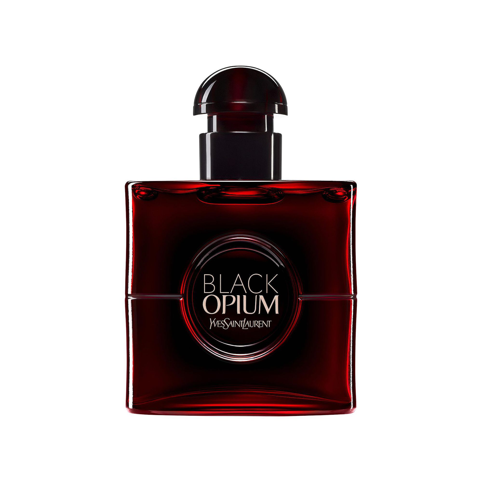 Yves Saint Laurent Black Opium Eau de Parfum Over Red with Cherry & Coffee,