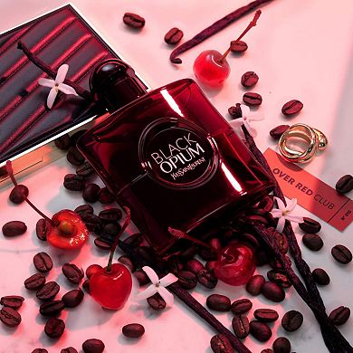 Black Opium Eau de Parfum Over Red with Cherry & Coffee