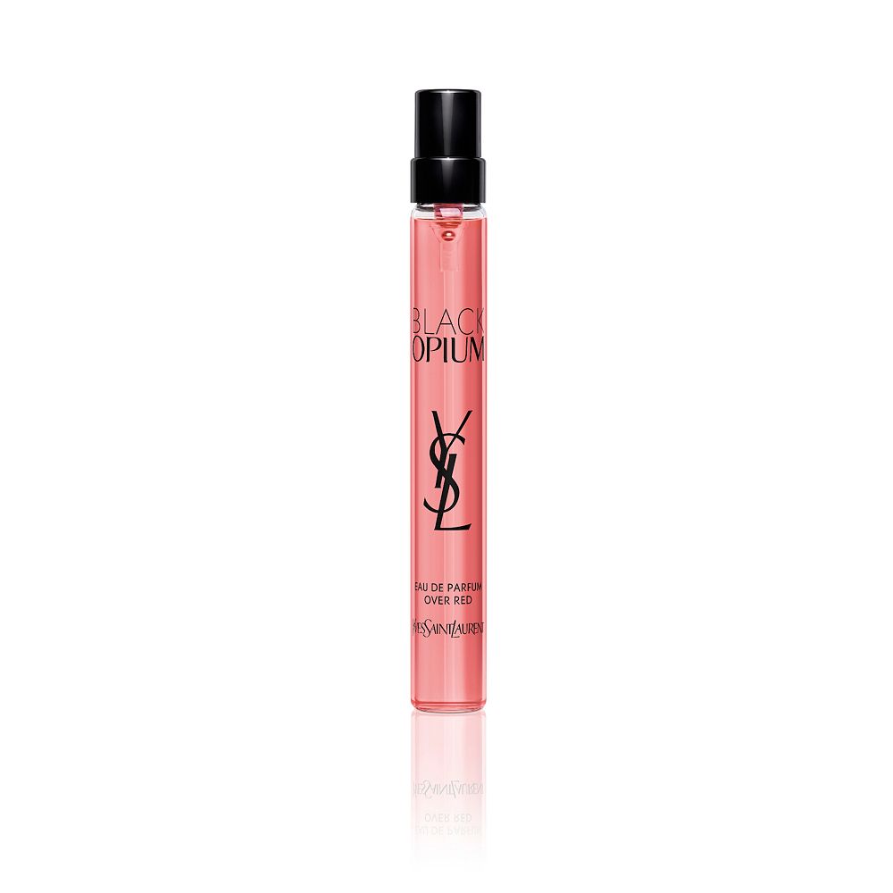 Yves Saint Laurent Black Opium Eau de Parfum Over Red Travel Spray