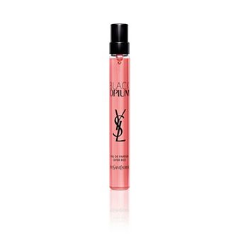 Yves Saint Laurent Black Opium Eau de Parfum Over Red Travel Spray with Cherry & Coffee