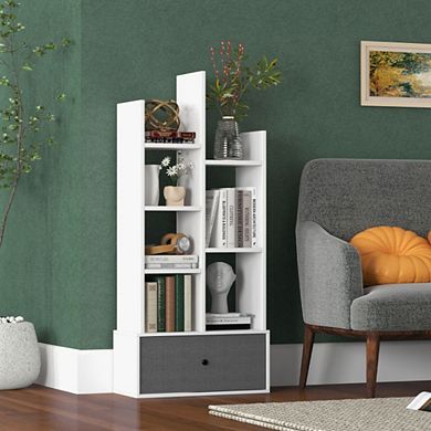 Hivvago 7-tier Open-back Bookshelf With Drawer