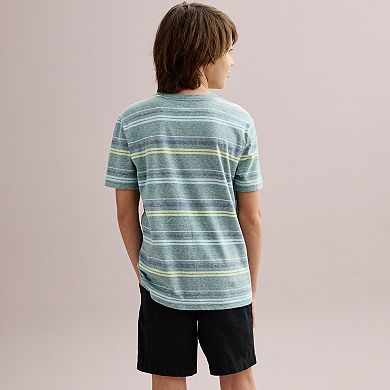 Boys 8-20 Sonoma Goods For Life® Supersoft Short Sleeve Striped Tee in Regular & Husky