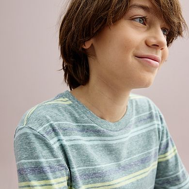 Boys 8-20 Sonoma Goods For Life® Supersoft Short Sleeve Striped Tee in Regular & Husky