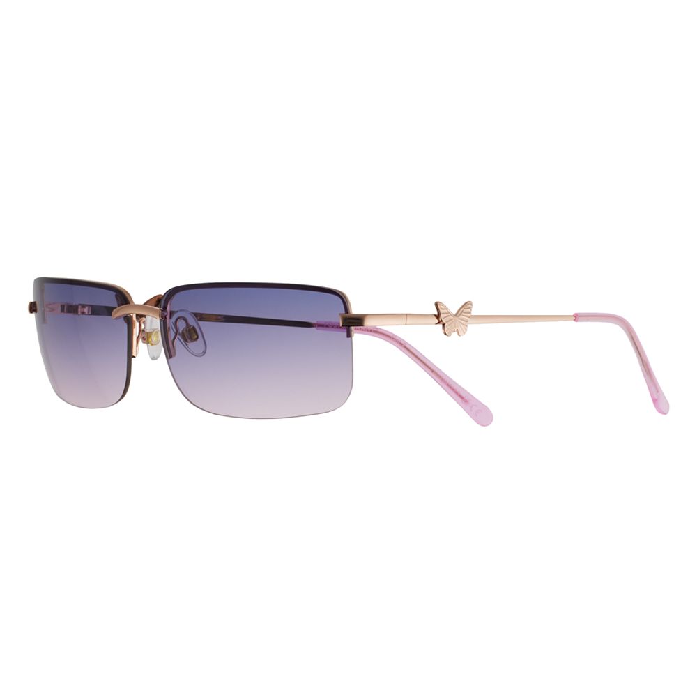 Women's Cali Blue Rimless Rectangle Sunglasses