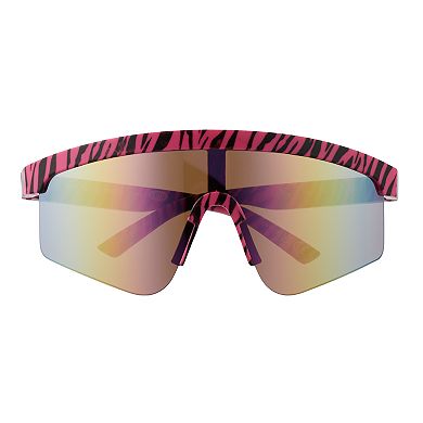 Women's Cali Blue Oversized Shield Sunglasses