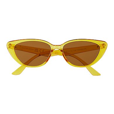 Women's Cali Blue Slim Cateye Sunglasses