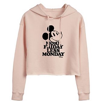 Disney's Mickey Mouse Juniors' More Friday Less Monday Cropped Hoodie