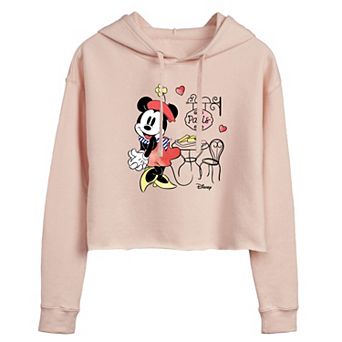 Disney's Minnie Mouse Juniors' Paris Cropped Hoodie