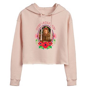 Juniors' The Wizard of Oz Cowardly Lion Cropped Hoodie