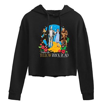 Juniors' The Wizard of Oz Yellow Brick Road Cropped Hoodie