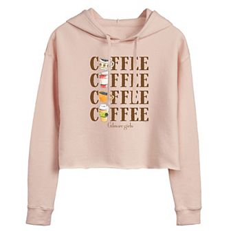 Juniors' Gilmore Girls Coffee Cropped Hoodie