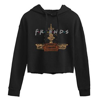 Juniors' Friends Couch Fountain Cropped Hoodie