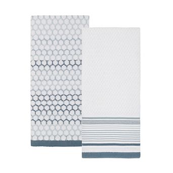 The Big One® Blue & White Textured 2-Pack Hand Towels