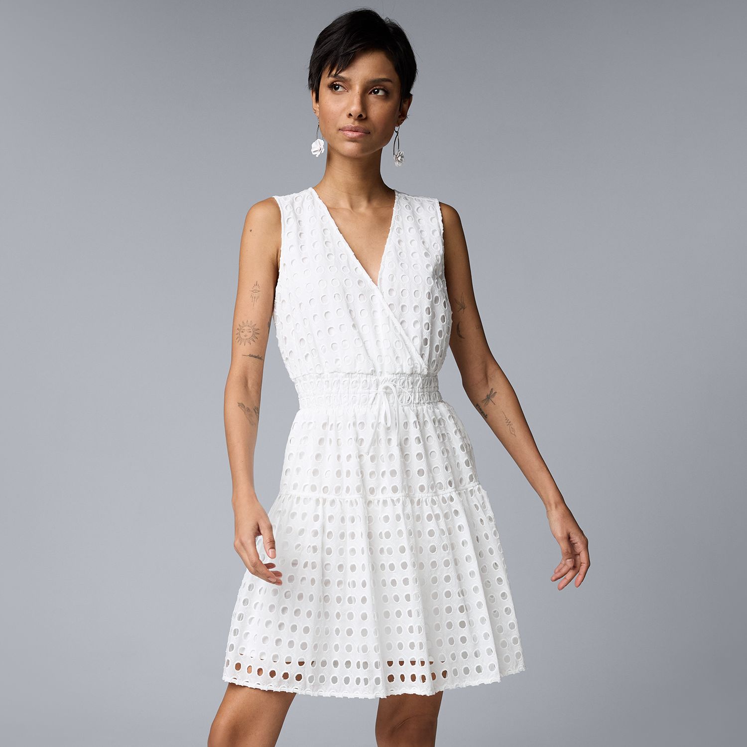 Women's Simply Vera Vera Wang Smocked Short Dress