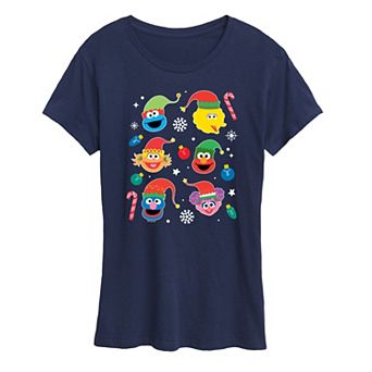 Women's Sesame Street Holiday Icons Graphic Tee