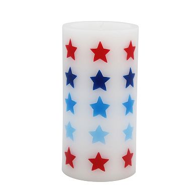 Celebrate Together Americana Stars LED 3" x 6" Pillar Candle