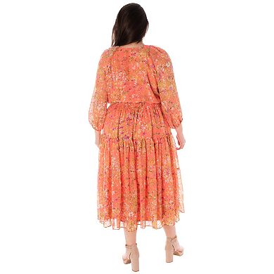 Floral Smocked Waist Midi main image 0